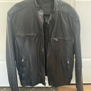 Express Men's Black Leather Jacket